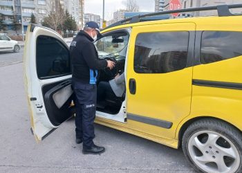 Kayseri zabıtadan servis ve taksi denetimi