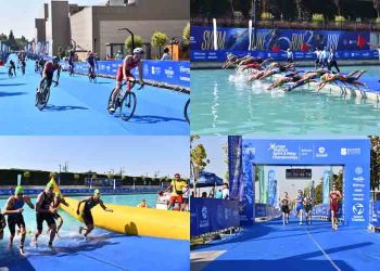 Triatlon şampiyonası nefes kesiyor