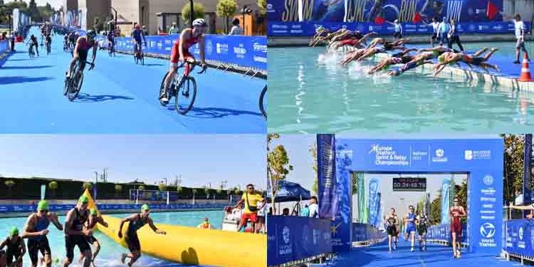Triatlon şampiyonası nefes kesiyor