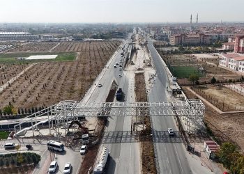 Konya’daki köprülü kavşak bahardan önce tamamlanacak
